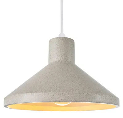 Produktbild von Hängelampe, E27, Lampe Für Wohnzimmer Esszimmer Küche, Höhenverstellbar Farbe Beton-Sandstein-Weiß