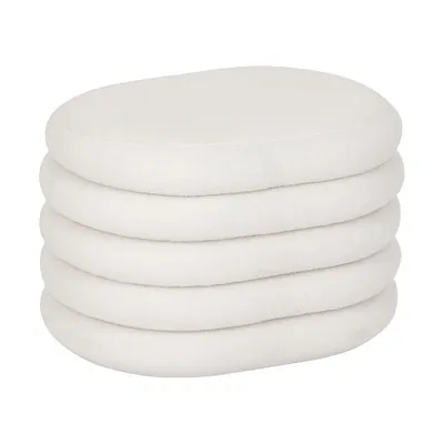 Obrázok produktu pre Eazy Living Bouclé pouf + úložný box Rémy White