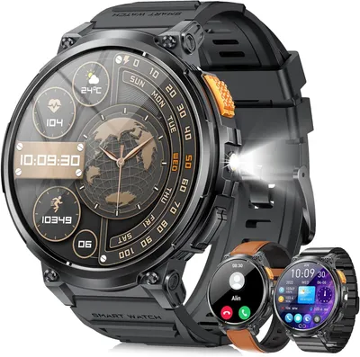 Produktbild von LEMFO Smartwatch Herren 1.85" HD Display, 730 mAh Akku, 120+ Sportmodi, Herzfrequenz & Schlafmonitor, Fitness Uhr IP68