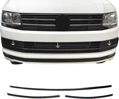 Obrázek produktu pro Lišty mřížky chladiče pro VW T6 Transporter 2015-2019 Highline Carbon 3x