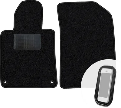 Produktbild von moto-MOLTICO Vorne Fußmatten Auto Velours Autoteppiche Schwarz Automatten Set 2-teilig passend für Peugeot 508 2010-2018