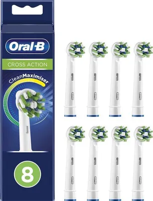Produktbild von Oral-B CrossAction 80339341 Elektrischer Zahnbürstenkopf 8 Stück(e) Blau