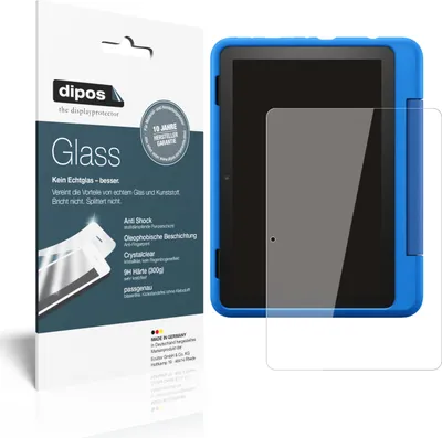 Produktbild von 2x Schutzfolie für Amazon Fire HD 8 Kids Pro-Tablet - Anti-Shock 9H Folie dipos Glass Kunststoffglas