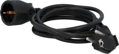 Produktbild von UNITEC Schuko-Verlängerung, H05VV-F3G 1,5mm², IP20, 2 m, schwarz