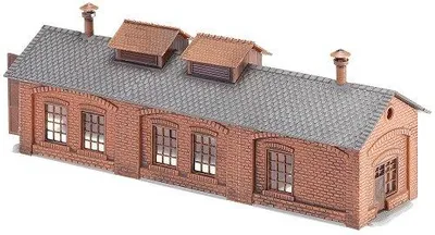 Produktbild von FALLER 222141 Lokschuppen 1-ständig Grau Braun Modellbau Eisenbahn Zubehör