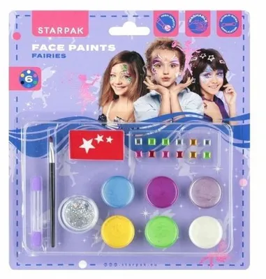 Produktbild von Starpak Gesichts- Und Körperfarben 6 Farben + Zubehör