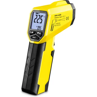 Zdjęcie produktu dla TROTEC BP21 Termometr na podczerwień, pirometr, urządzenie do pomiaru temperatury -35°C do +800°C, termometr bezdotykowy Cyfrowy wyświetlacz LCD, podświetlany wyświetlacz