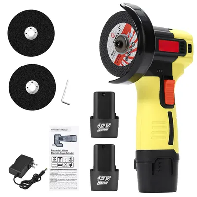 Produktbild von Mini-Winkelschleifer - Wiederaufladbare Schneid- und Poliermaschine - 2 Akkus - Elektrischer Handschleifer