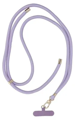 Produktbild von SWING (8 mm) Handy-Schlaufe, Handy-Anhänger mit verstellbarer Länge / Schnurlänge 165 cm (max. 82,5 cm in der Schlaufe) / zum Tragen über der Schulter oder um den Hals – lila