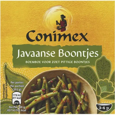Produktbild von Conimex Javaanse Boontjes Boemboe 95g – Würzige indonesische Gewürzmischung