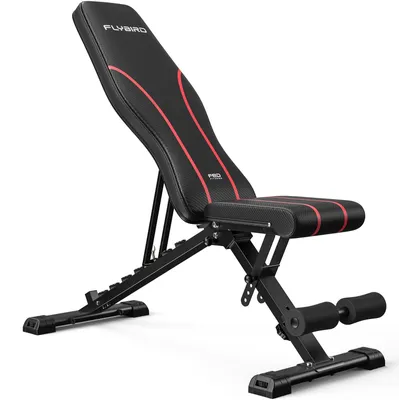 Obrázok produktu pre Nastaviteľná posilovacia lavička – nosnosť 300 kg – 8 polôh operadla a 4 polohy sedadla – čierna oceľ – fitness lavička
