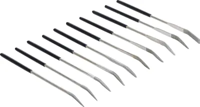 Productafbeelding van Diamant vijlenset - Gebogen vijlen - Metaal Bewerken - Geïsoleerde handgreep - 140 x 3 mm - Niet gespecificeerd