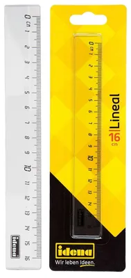 Produktbild von Idena Lineal Kunststoff, 16 cm