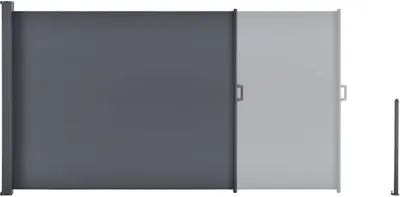 A retractable privacy screen or awning.