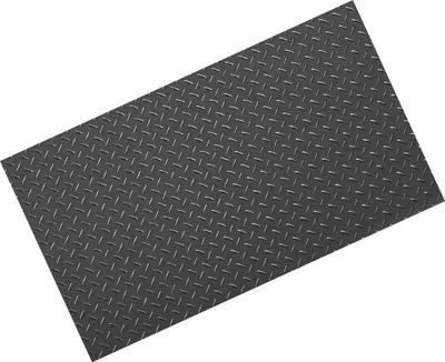 Zdjęcie produktu dla SucceBuy mata podłogowa do garażu 1200x2100 mm, antypoślizgowa mata z kolcami PVC, grubość 2,2 mm, mata zabezpieczająca podłogę z dwustronną taśmą samoprzylepną, odpowiednia do magazynów, sal fitness, przyczep, czarna
