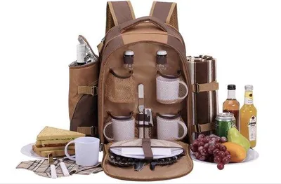 Produktbild von Picknickset für 4 Personen, mit Kühltasche, Servietten und Decke