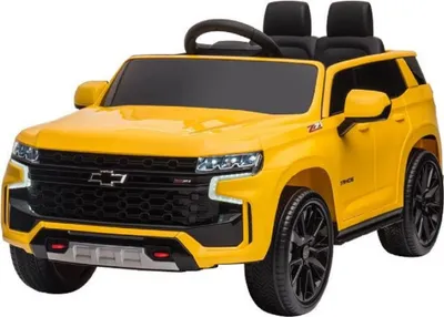 Produktbild von ES-Toys Kinder Elektroauto Chevrolet Tahoe EVA-Reifen Kunstledersitz Stoßdämpfer gelb