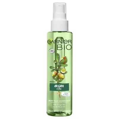 Produktbild von Garnier Bio – pflegender Gesichtsnebel – Argan – für trockene und empfindliche Haut, 150 ml