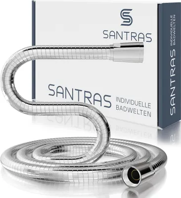 Produktbild von SANTRAS® Duschschlauch aus Kunststoff 1/2" in Chrom - 80 cm Brauseschlauch