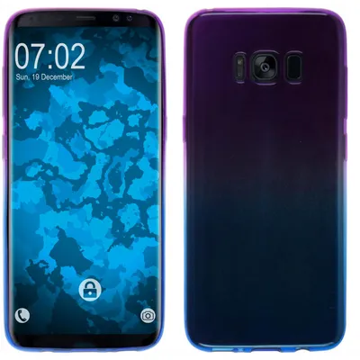 Produktbild von PhoneNatic Case kompatibel mit Samsung Galaxy S8 Plus - Design:04 Silikon Hülle Ombrè + flexible Folie
