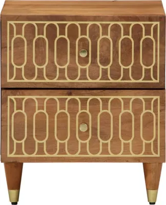 Immagine prodotto di Comodini 2pz 40x33x46 cm in Legno Massello di Mango