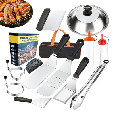 Produktbild von 14-teiliges Set aus Edelstahl für Grillzubehör