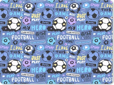 Produktbild von MuchoWow® Mauspad Mousepad Muster - Fußball - Blau - Jungen - Kinder - Kleiner Junge 23x19 cm - Mousepads - Maus Mat - Pad - Mausunterlage - Schreibtischunterlage - Mauspad