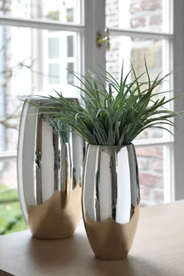 Produktbild von Fink Vase Africa silberfarben Eisen, vernickelt Höhe 28 cm