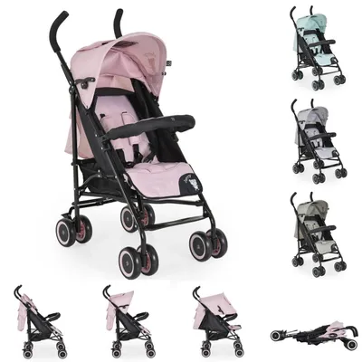 Produktbild von Moni Kinderwagen, Buggy Jerry, Sonnendach, schwenkbare Vorderräder, EVA-Räder rosa schwarz
