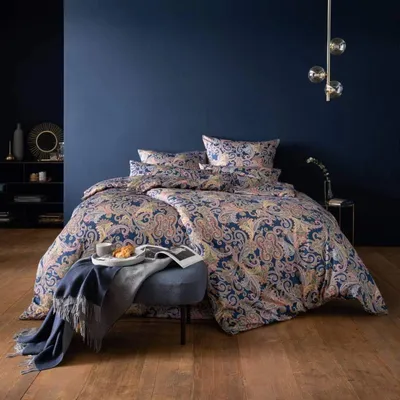 Produktbild von Estella Mako Jersey Bettwäsche 155x220 Ornelio marine Paisley bunt 6371-270