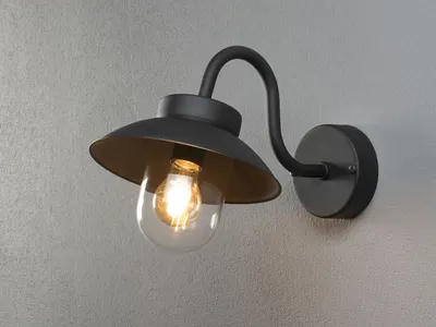 Produktbild von LED Außenwandleuchte Landhausstil Hausbeleuchtung & Fassadenbeleuchtung, Schwarz