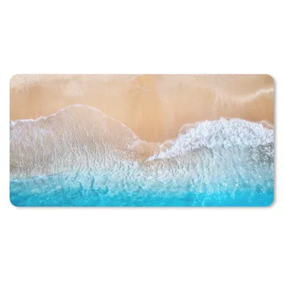 Produktbild von MuchoWow® Mauspad Mousepad Strand - Meer - Sand - Sommer - Blau - Wellen 60x30 cm - Mousepads - Maus Mat - Pad - Mausunterlage - Nachhaltig