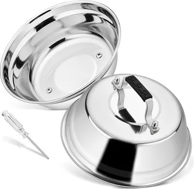 Immagine prodotto di 2 stampi per hamburger in acciaio con impugnatura antiscivolo, piastra con spatola per barbecue, bistecche, formaggio, teppanyaki, uso interno ed esterno, lavabili in lavastoviglie - 23 x