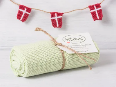 Produktbild von Solwang Küchentuch STAUBIG HELLGRÜN gestrickt Putztuch Geschirrtuch Handtuch