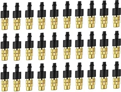 Produktbild von 30 teiliges Einstellbare Sprühdüse Messing,Bewässerungsdüse,Einstellbare Nebeldüse Spritzdüse,Zubehör für Gartenbewässerung Gewächshaus Bewässerung