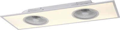 Produktbild von JUST LIGHT LED Deckenleuchte FLAT-AIR Ventilator An/Aus; 10 Geschwindigkeitsstufen weiß Wohnbereich, z.B. Wohnzimmer, Schlafzimmer, Esszimmer, Flur, Büro-/Arbeitszimmer