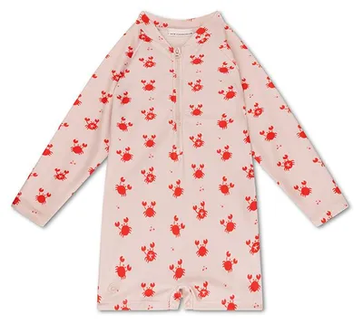 Produktbild von Swim Essentials UV-Badeanzug für Jungen – Beige/Rot – Crabby - 62/68