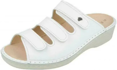 Produktbild von Bequeme Pantolette Finn Comfort Pisa, Damen, Weiß, Leder, NEU - Damenschuhe Pantolette /  Zehentrenner, Weiß