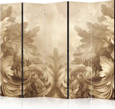 Immagine prodotto di Paravento monofacciale Fiori 225x172 cm 5 pezzi beige