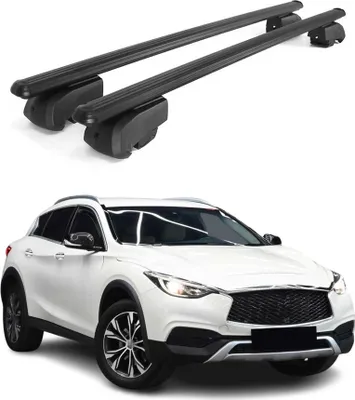Immagine prodotto di Barre portatutto trasversali per Infiniti QX30 2016-2023 Alluminio Nero ABE