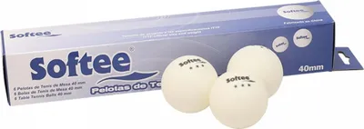 Produktbild von Softee Table Tennis 40 Mm Tischtennisbälle Weiß 6 Balls Weiß 6 Balls