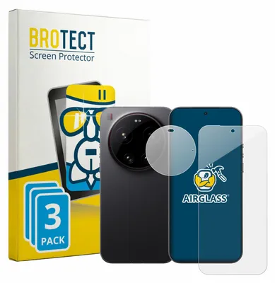 Produktbild von 3x BROTECT Schutzglas für Xiaomi 17 Ultra (Display+Kamera) Schutzfolie Panzer Folie Glas Display Schutz klar