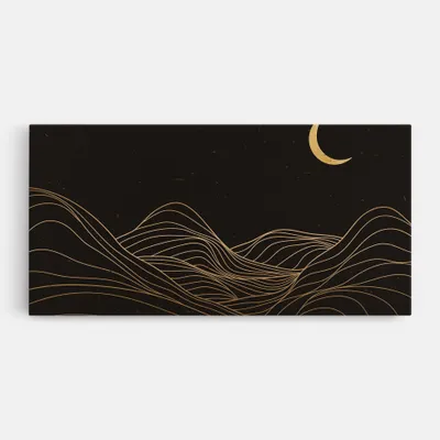 Produktbild von ARTHUB® Leinwandbild 50x100 cm, Pretty Moon | Wohnzimmerdekoration, Hängende Bilder, Wanddekoration, Heimdekoration, Abstrakte, Minimalistische