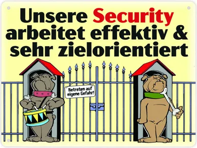 Produktbild von Wachhund Security Metallschild XL in 21x28 cm in gelb