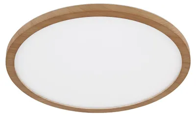 Zdjęcie produktu dla Lampa sufitowa LED, IP44, wygląd drewna, ściemnialna, D 29,4 cm
