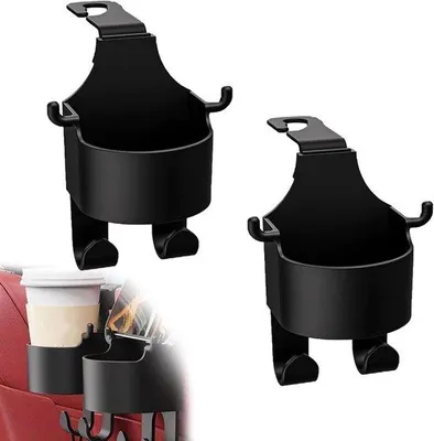 Immagine prodotto di Set doppio per supporti per poggiatesta da auto, supporto 2 in 1 per poggiatesta da auto, supporto per poggiatesta da auto, supporto doppio per poggiatesta da auto