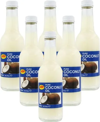 Produktbild von [ 6x 250ml ] KTC 100% Reines Kokosöl Flasche | Kokosnussöl | Pure Coconut Oil