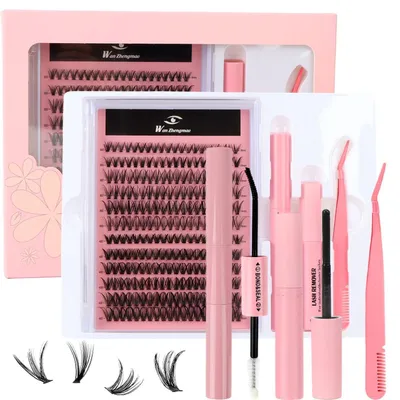 Produktbild von Künstliche Wimpern DIY 30D/40D Doppeldichte für Natürliches und Flauschiges Aussehen