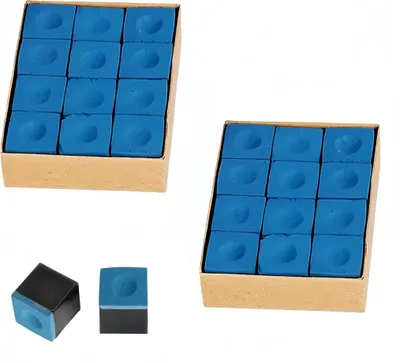 Image de Craie de billard bleue, 24 pièces
