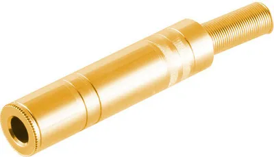 Produktbild von Klinkenkupplung Mono 6,3mm Metall, vergoldet
